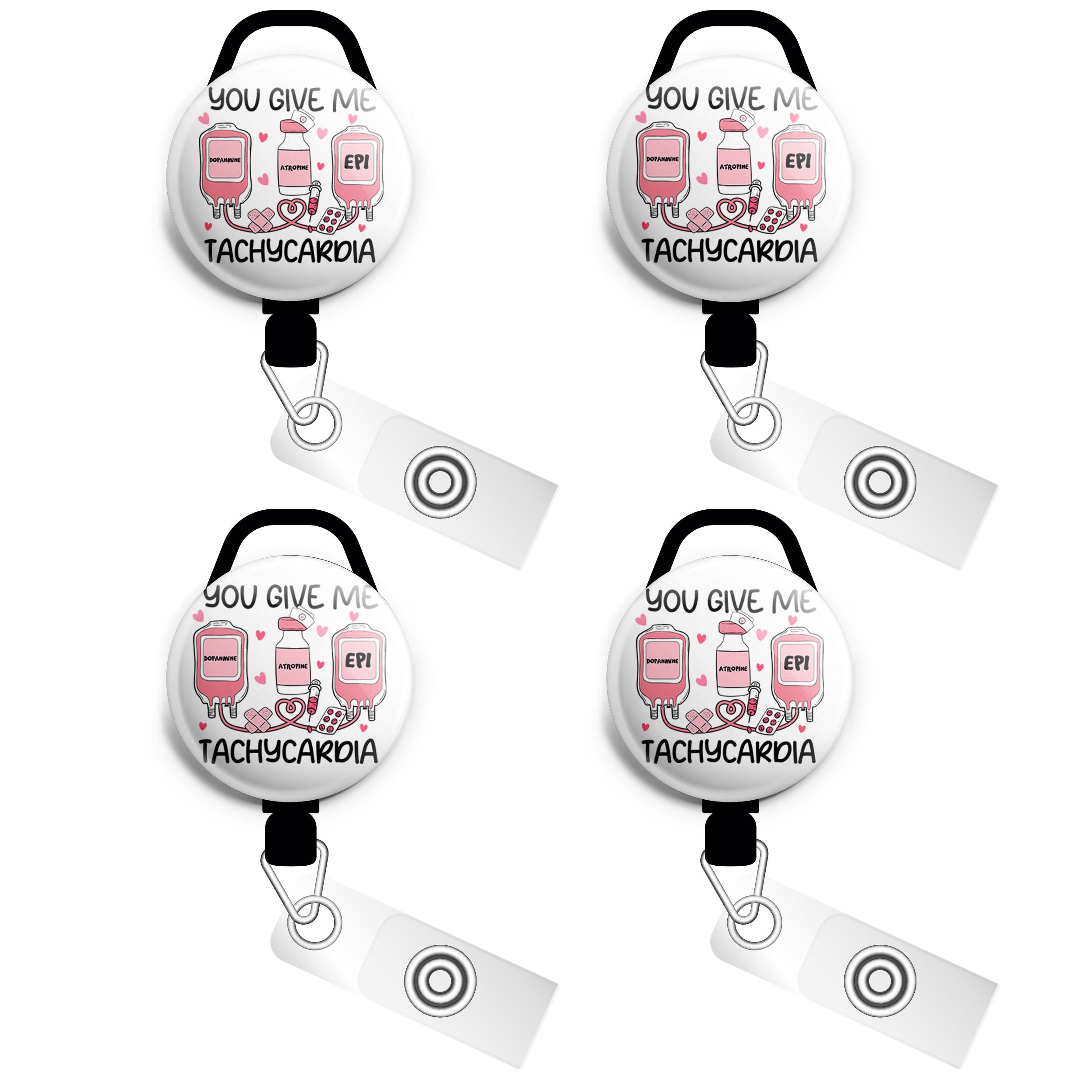 Tachycardia Love Note Swapfinity Retractable ID Badge Reel -  - Topperswap