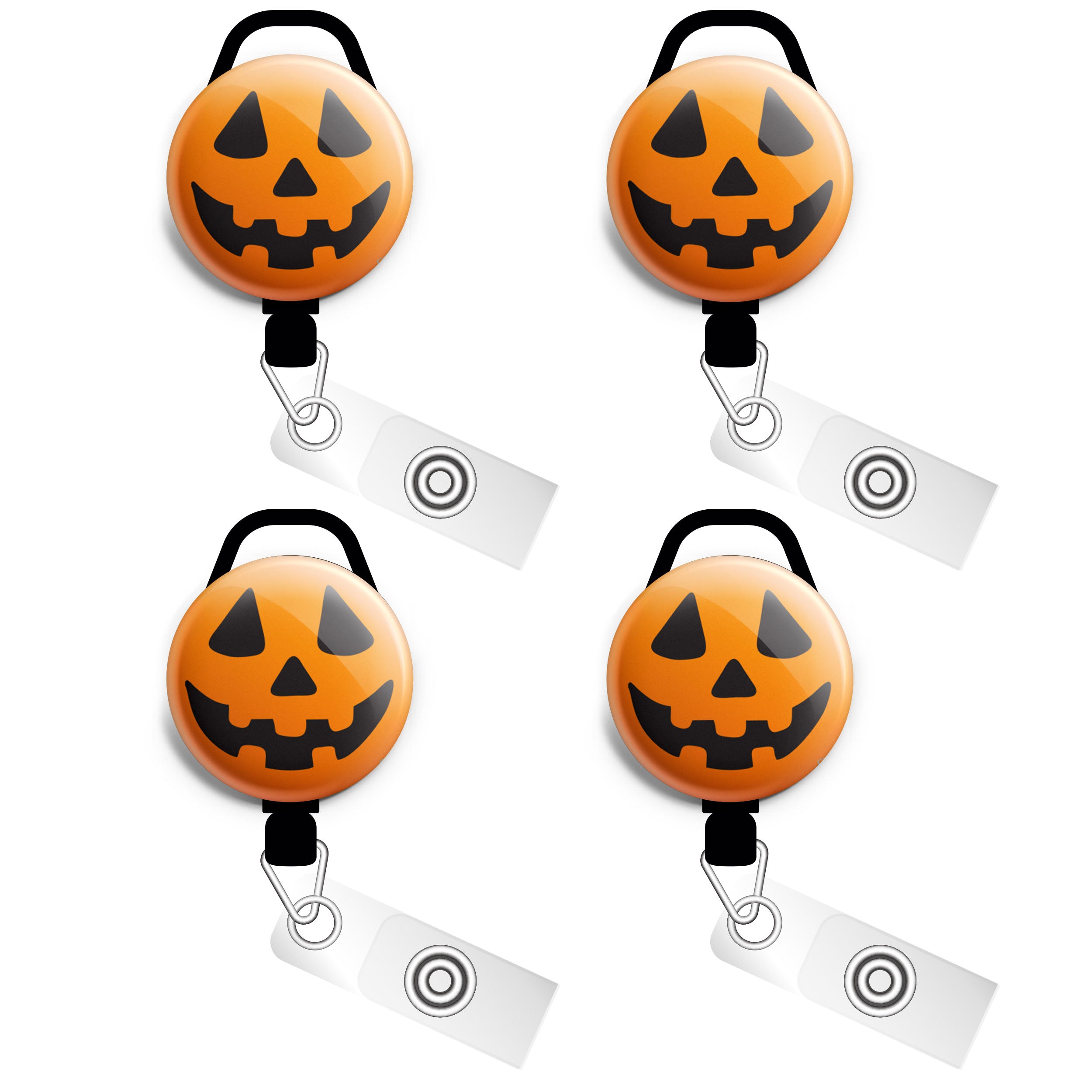 Classic Jack-o-latern Smile Swapfinity Retractable ID Badge Reel -  - Topperswap