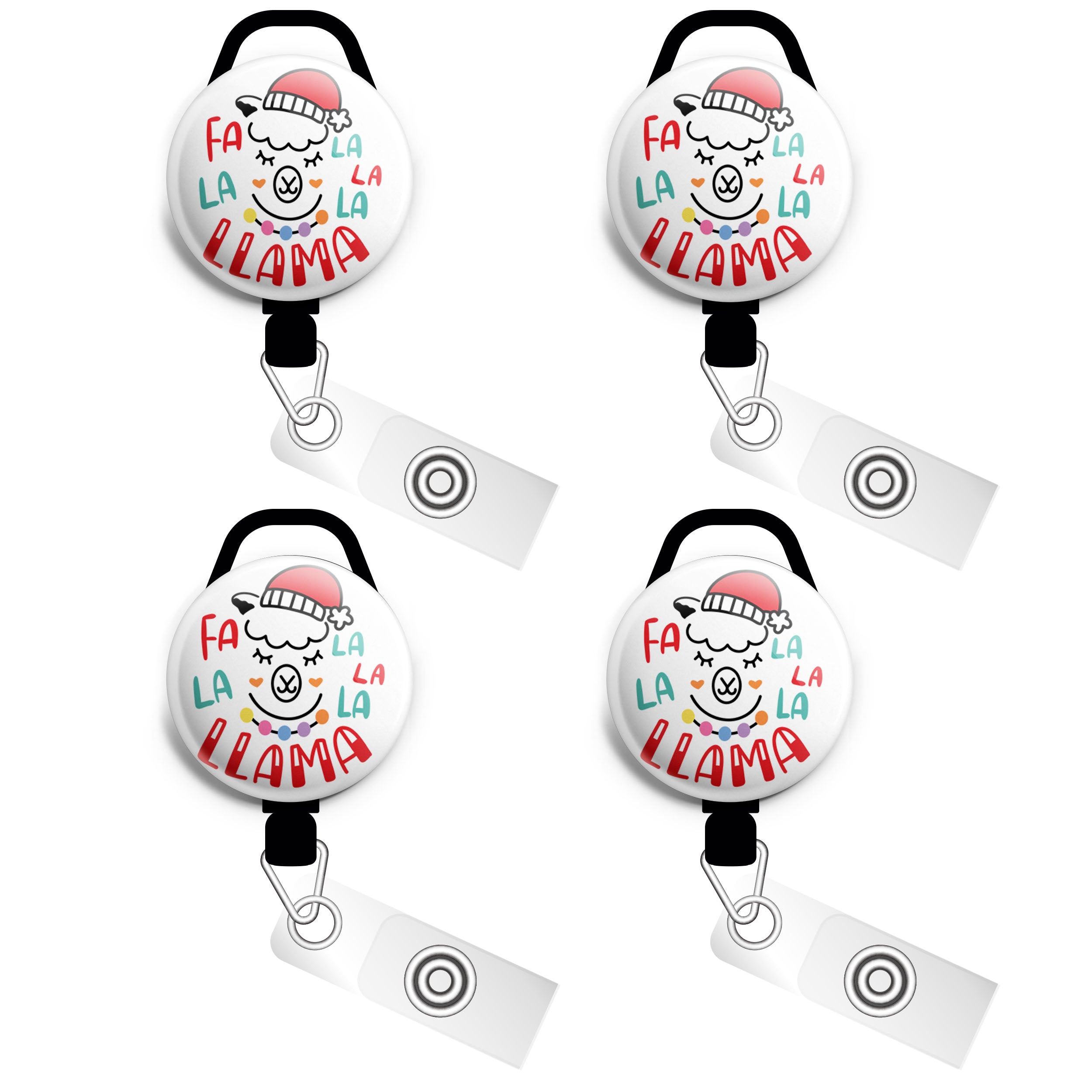 Fa La La Llama Swapfinity Retractable ID Badge Reel -  - Topperswap