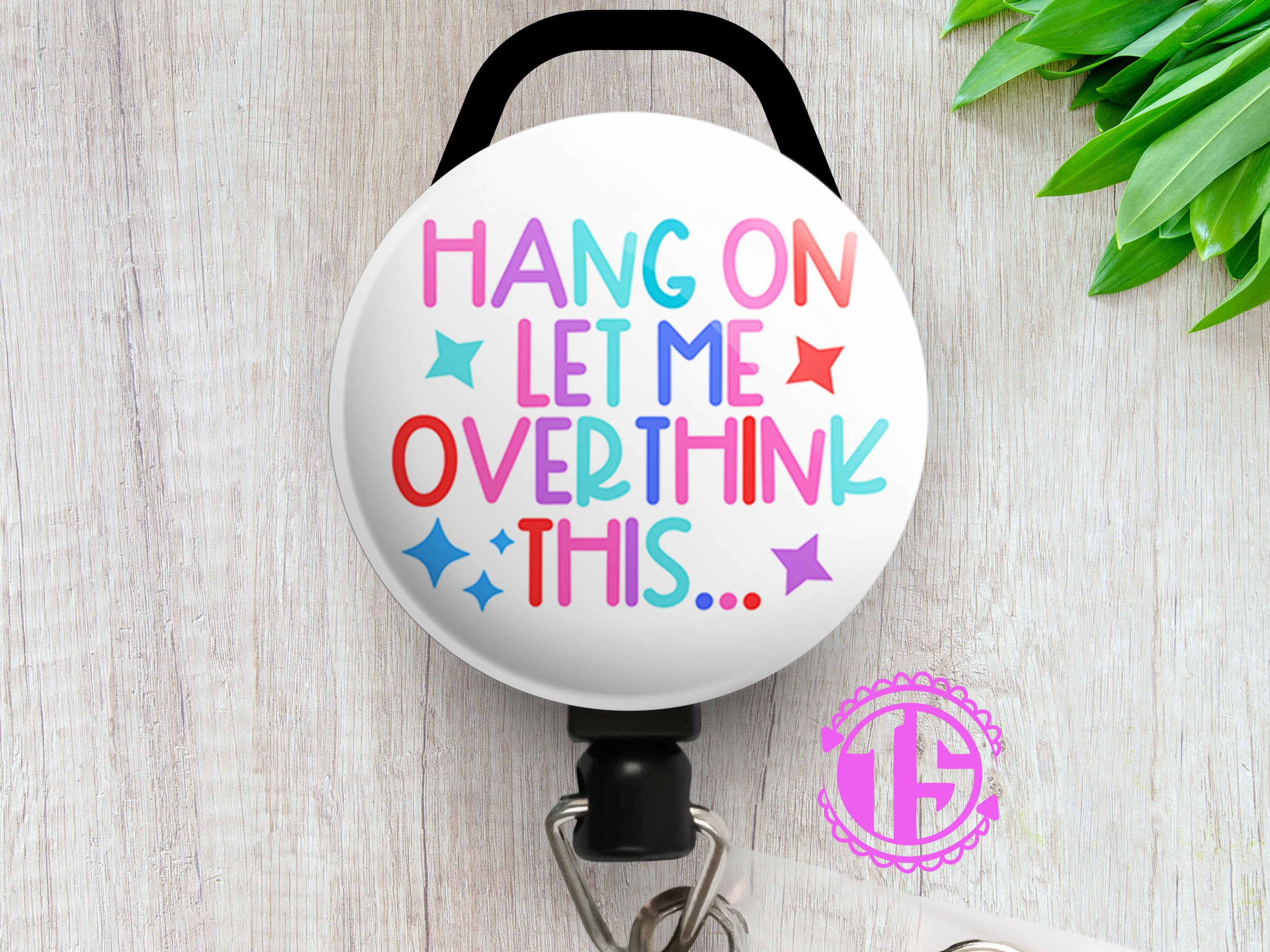 Hang on Let Me Overthink This… Swapfinity Retractable ID Badge Reel -  - Topperswap