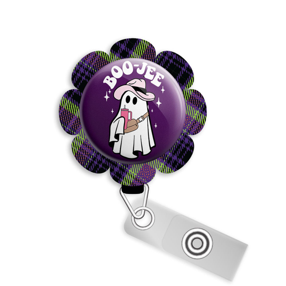 Lets Go Ghouls Badge Reel Halloween Badge Reel Ghost Badge 