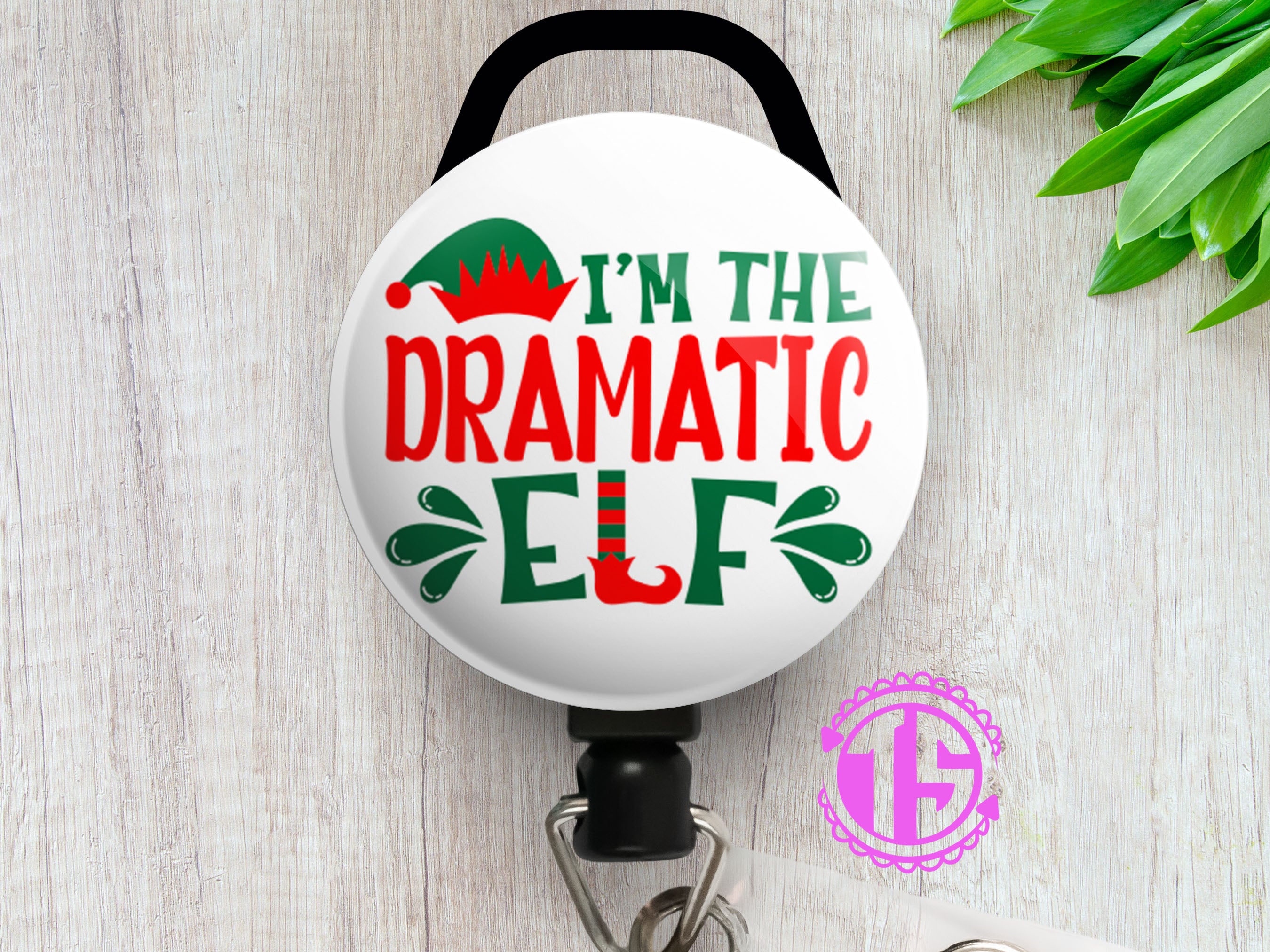 I'm The Dramatic Elf Swapfinity Retractable ID Badge Reel -  - Topperswap