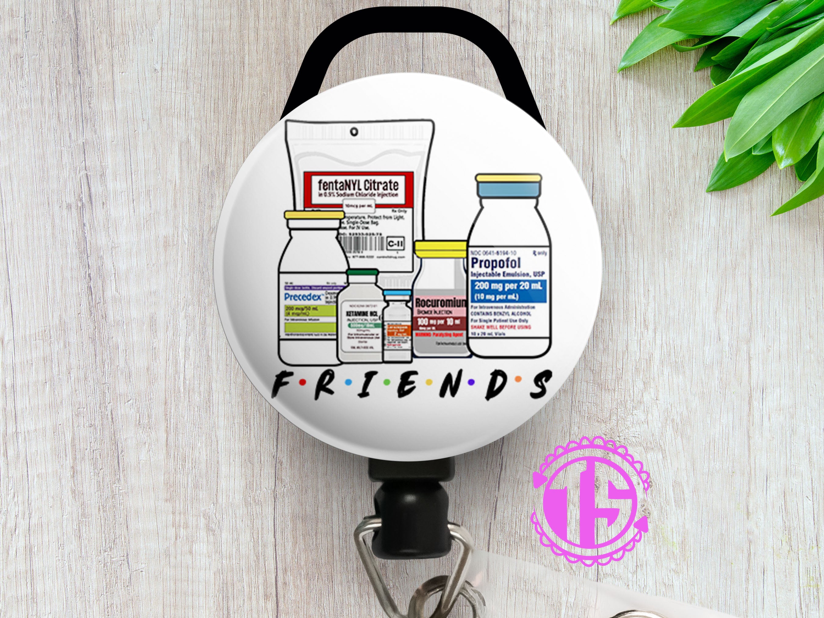 Friends Nurse Swapfinity Retractable ID Badge Reel -  - Topperswap