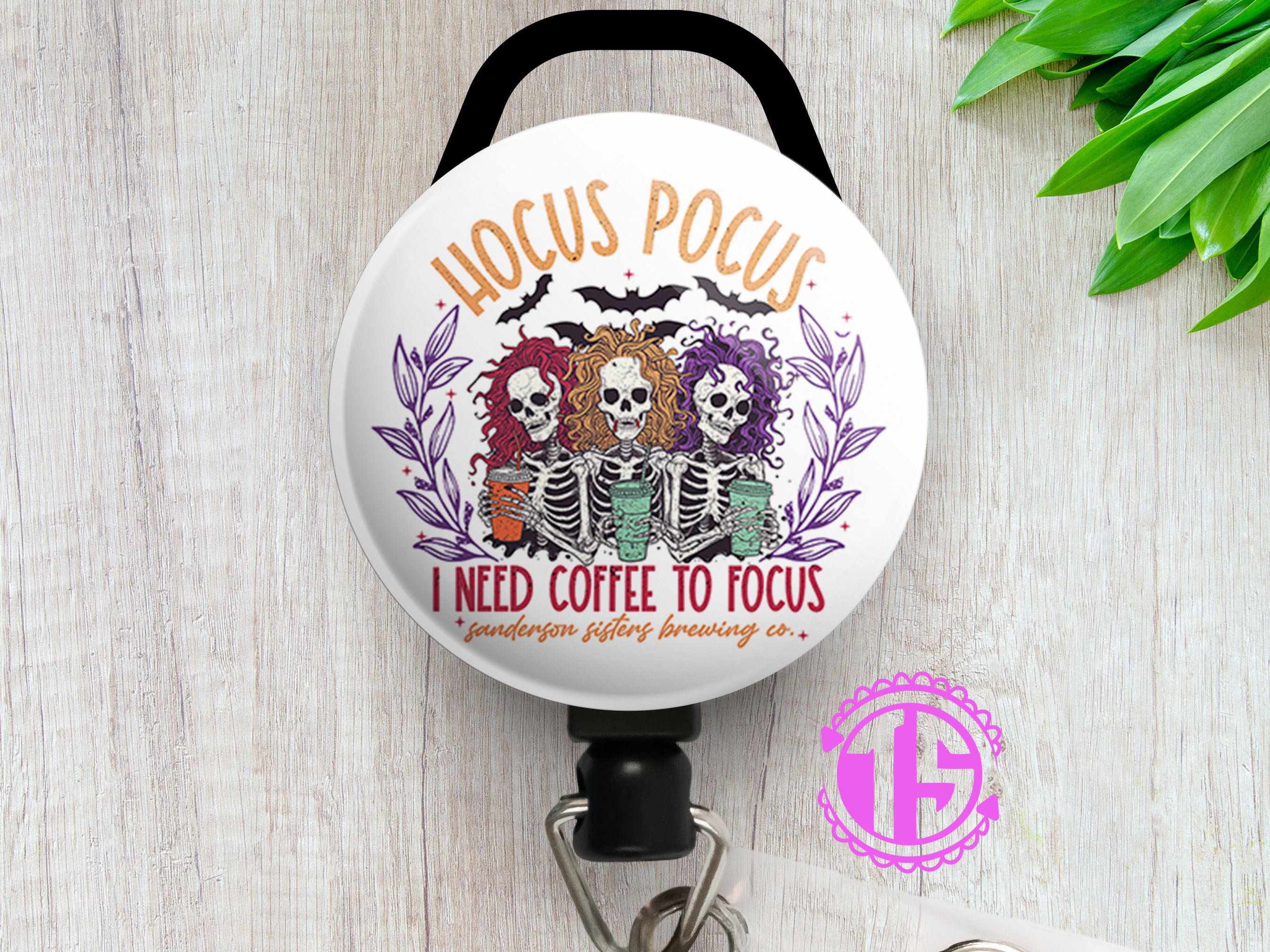 Three Coffee Sisters Swapfinity Retractable ID Badge Reel -  - Topperswap