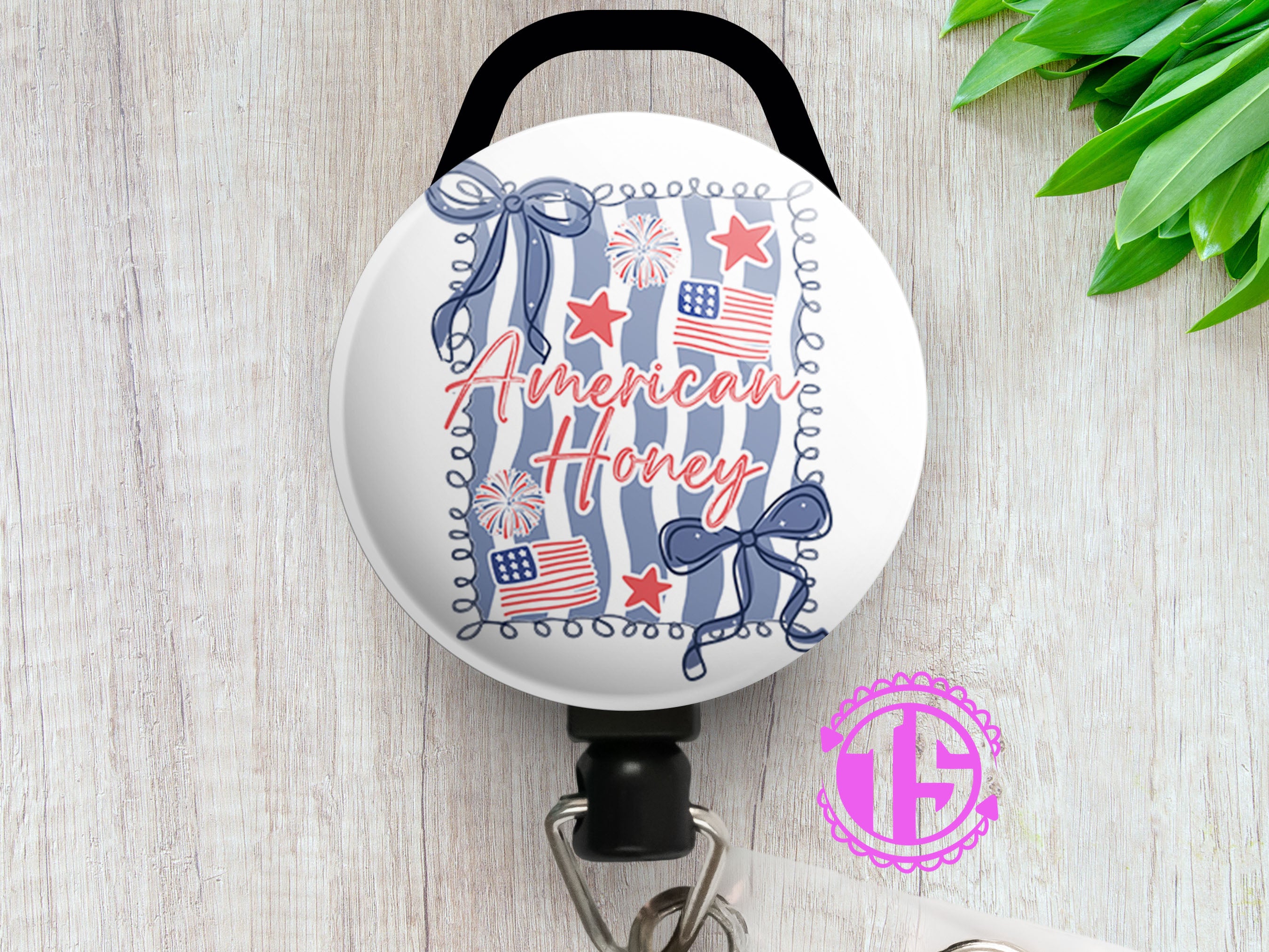 American Honey Swapfinity Retractable ID Badge Reel - Slide Clip / Black - Topperswap