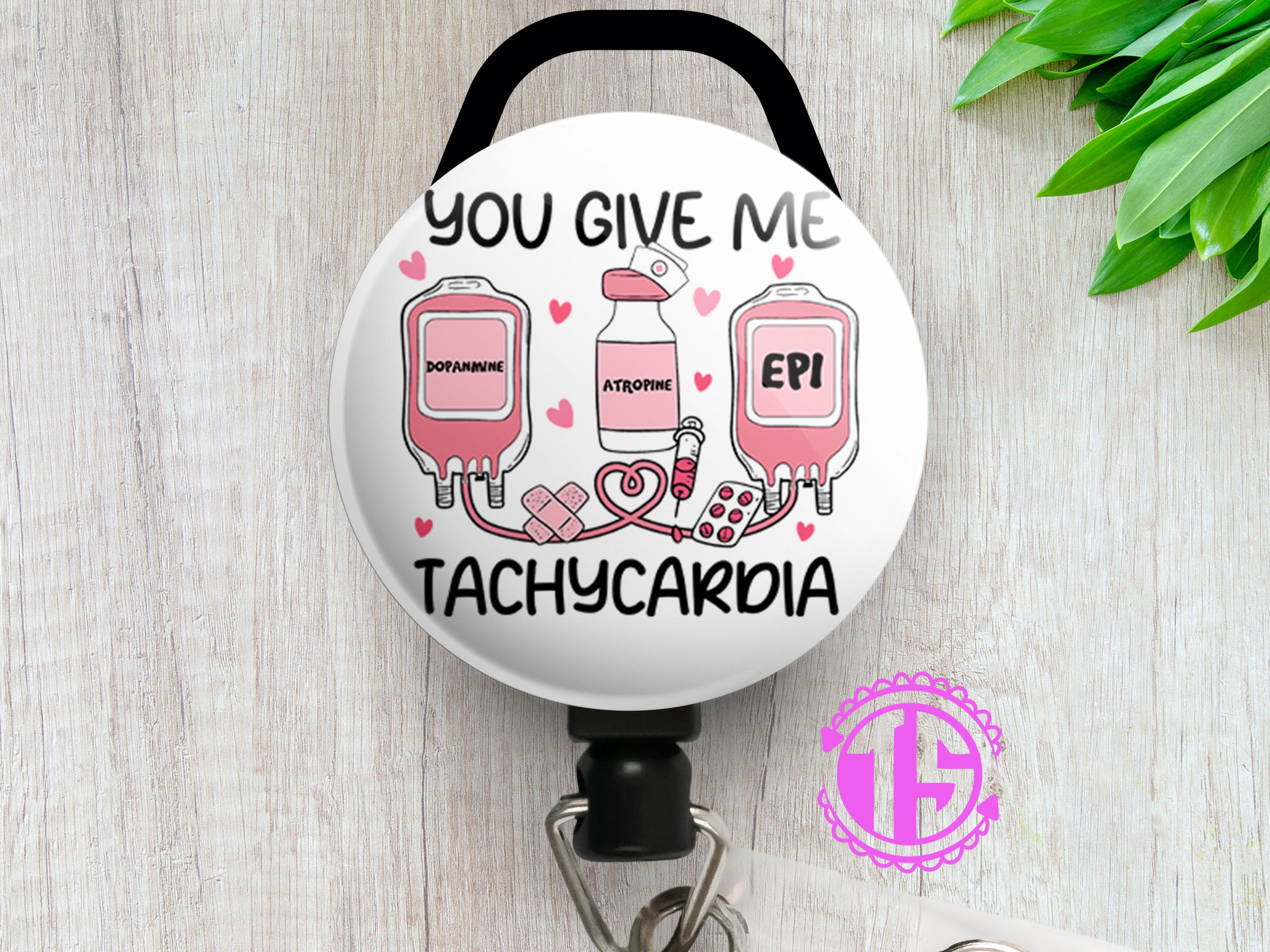 Tachycardia Love Note Swapfinity Retractable ID Badge Reel -  - Topperswap