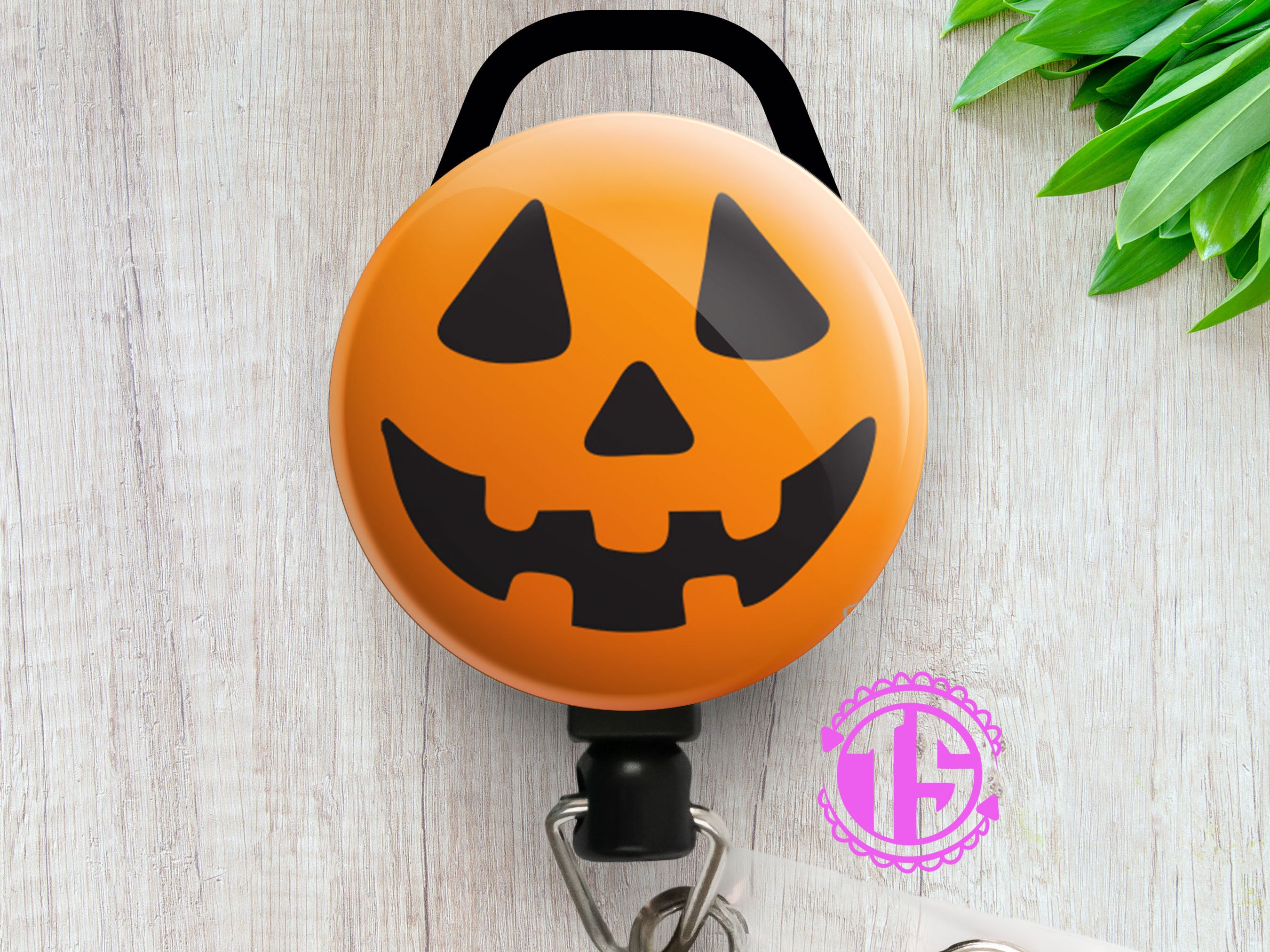 Classic Jack-o-latern Smile Swapfinity Retractable ID Badge Reel -  - Topperswap