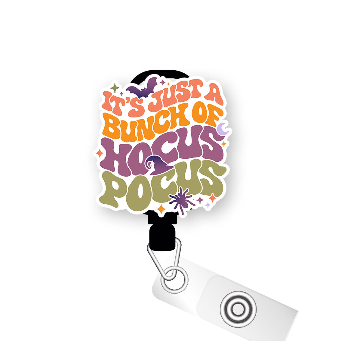 Hocus Focus Brew Pop Topper Swapfinity Retractable ID Badge Reel - Slide Clip / Premium Matte - Topperswap