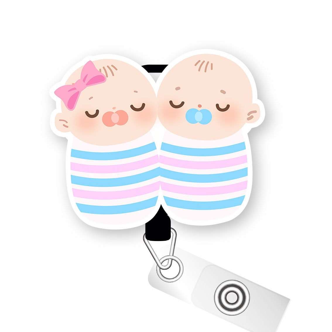 Swaddle Babies Pop Topper Swapfinity Retractable ID Badge Reel - Slide Clip / Premium Matte - Topperswap