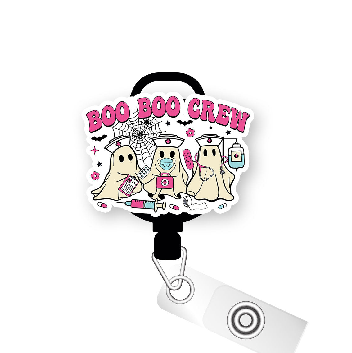 Boo Boo Crew Spooky Squad Pop Topper Swapfinity Retractable ID Badge Reel - Slide Clip / Premium Matte - Topperswap