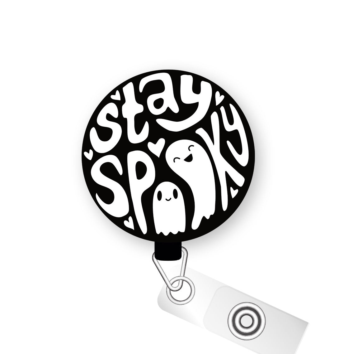 Stay Spooky Pop Topper Swapfinity Retractable ID Badge Reel - Slide Clip / Premium Matte - Topperswap