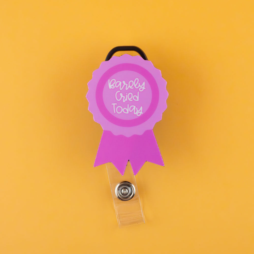 Barely Cried Today Pop Topper Swapfinity Retractable ID Badge Reel -  - Topperswap