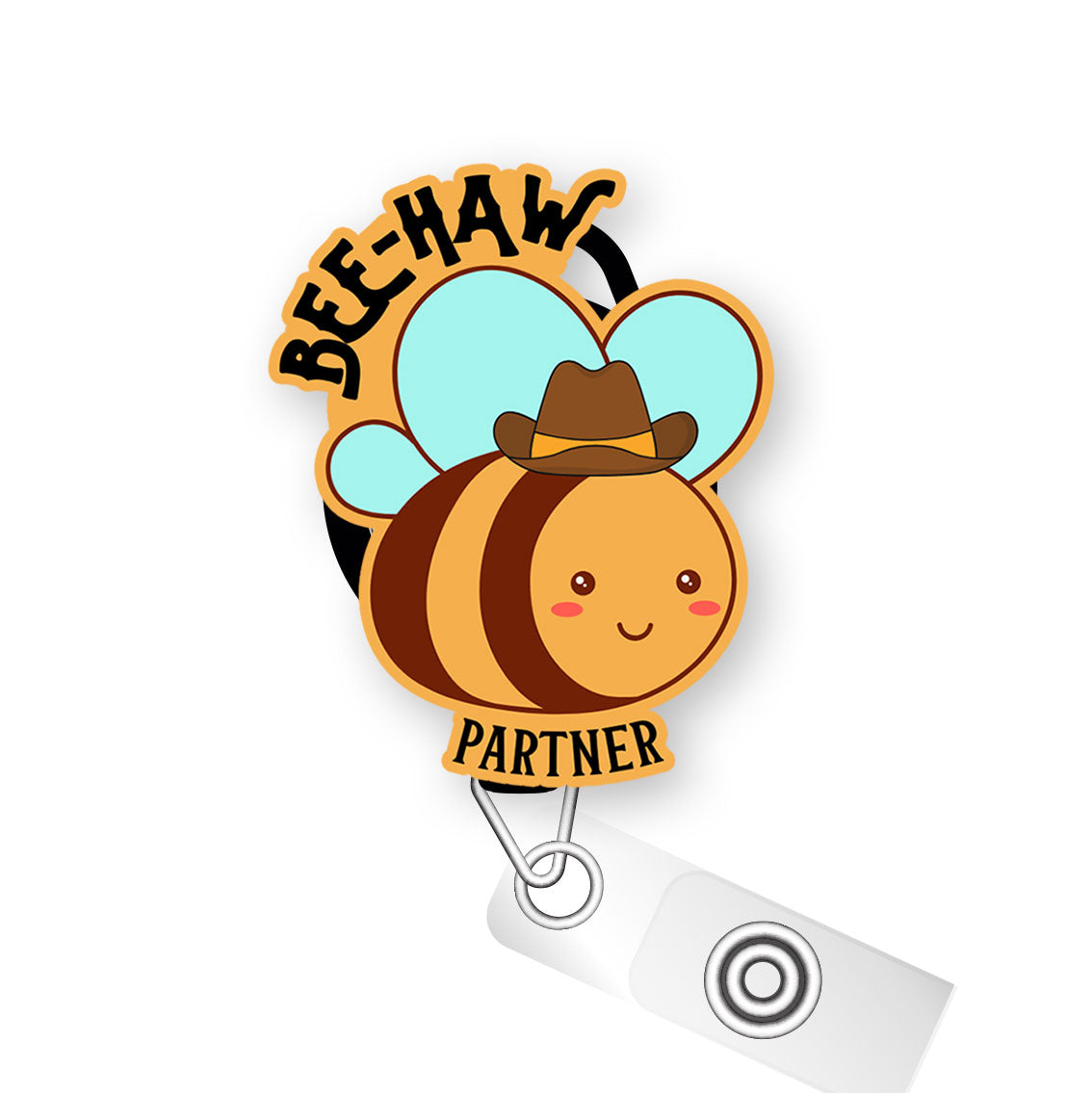 Bee-Haw Partner Pop Topper Swapfinity Retractable ID Badge Reel -  - Topperswap