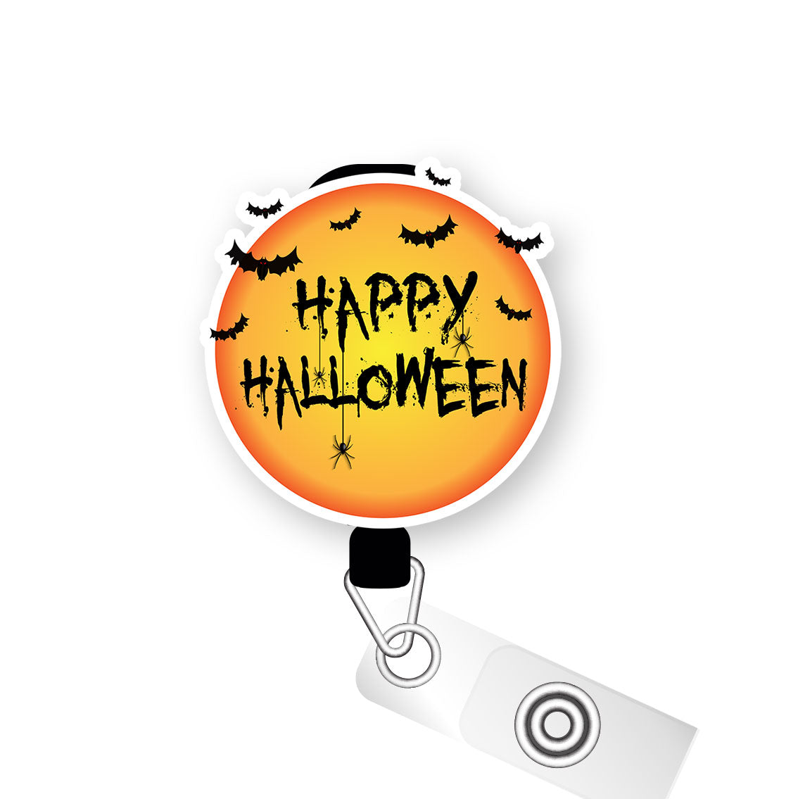 Happy Halloween Classic Pop Topper Swapfinity Retractable ID Badge Reel - Slide Clip / Premium Matte - Topperswap