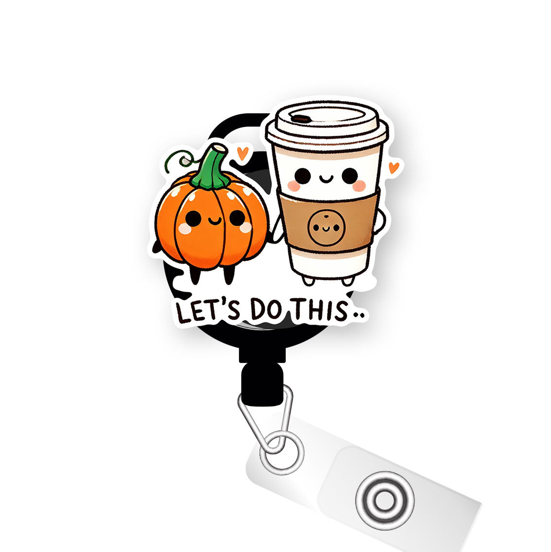 Fall Duo Pop Topper Swapfinity Retractable ID Badge Reel - Slide Clip / Premium Matte - Topperswap