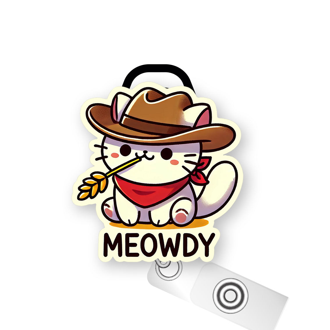 Meowdy Pop Topper Swapfinity Retractable ID Badge Reel - Slide Clip / Premium Matte - Topperswap