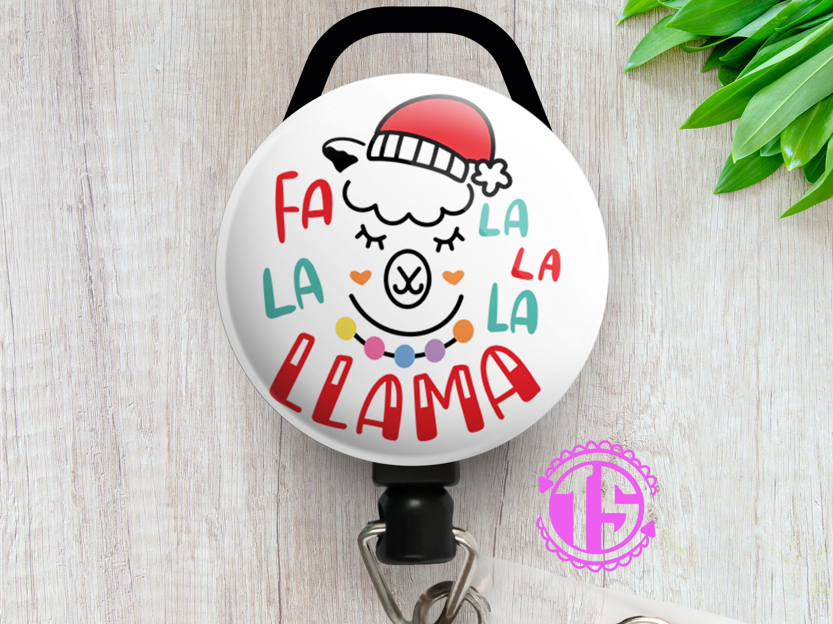 Fa La La Llama Joy Swapfinity Retractable ID Badge Reel -  - Topperswap