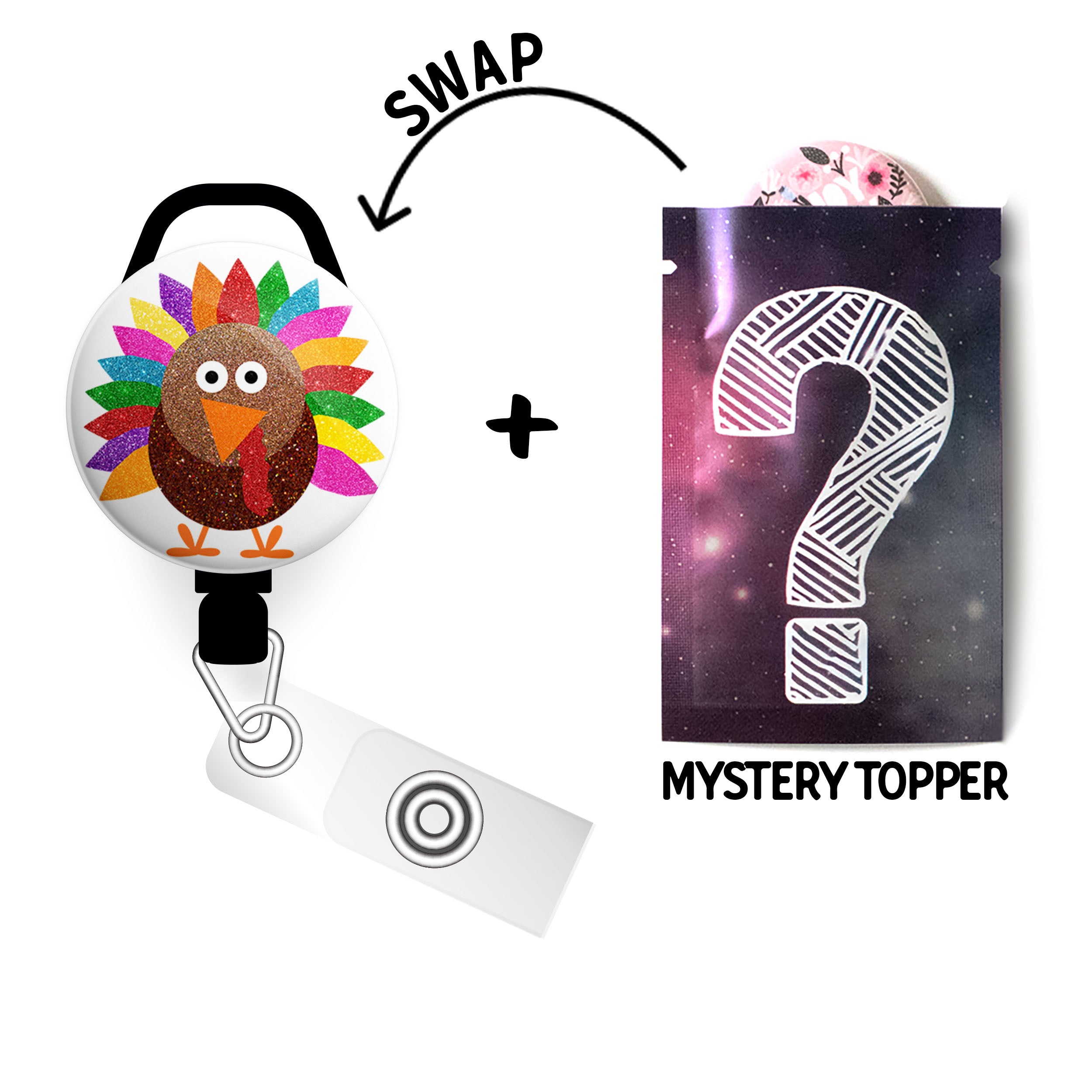 Topsy-Turvy Toby Swapfinity Retractable ID Badge Reel -  - Topperswap
