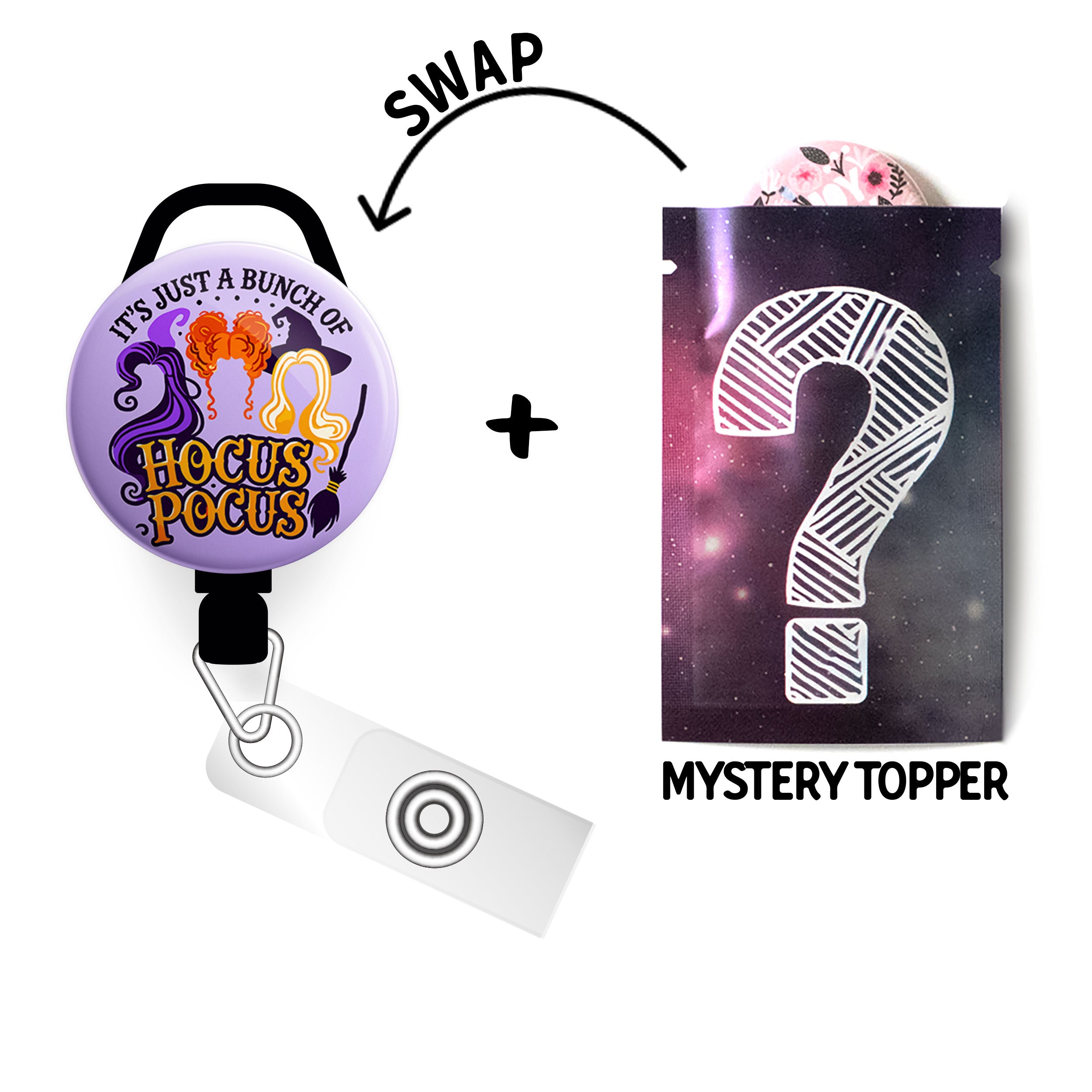 Three Sisters Spells Swapfinity Retractable ID Badge Reel -  - Topperswap