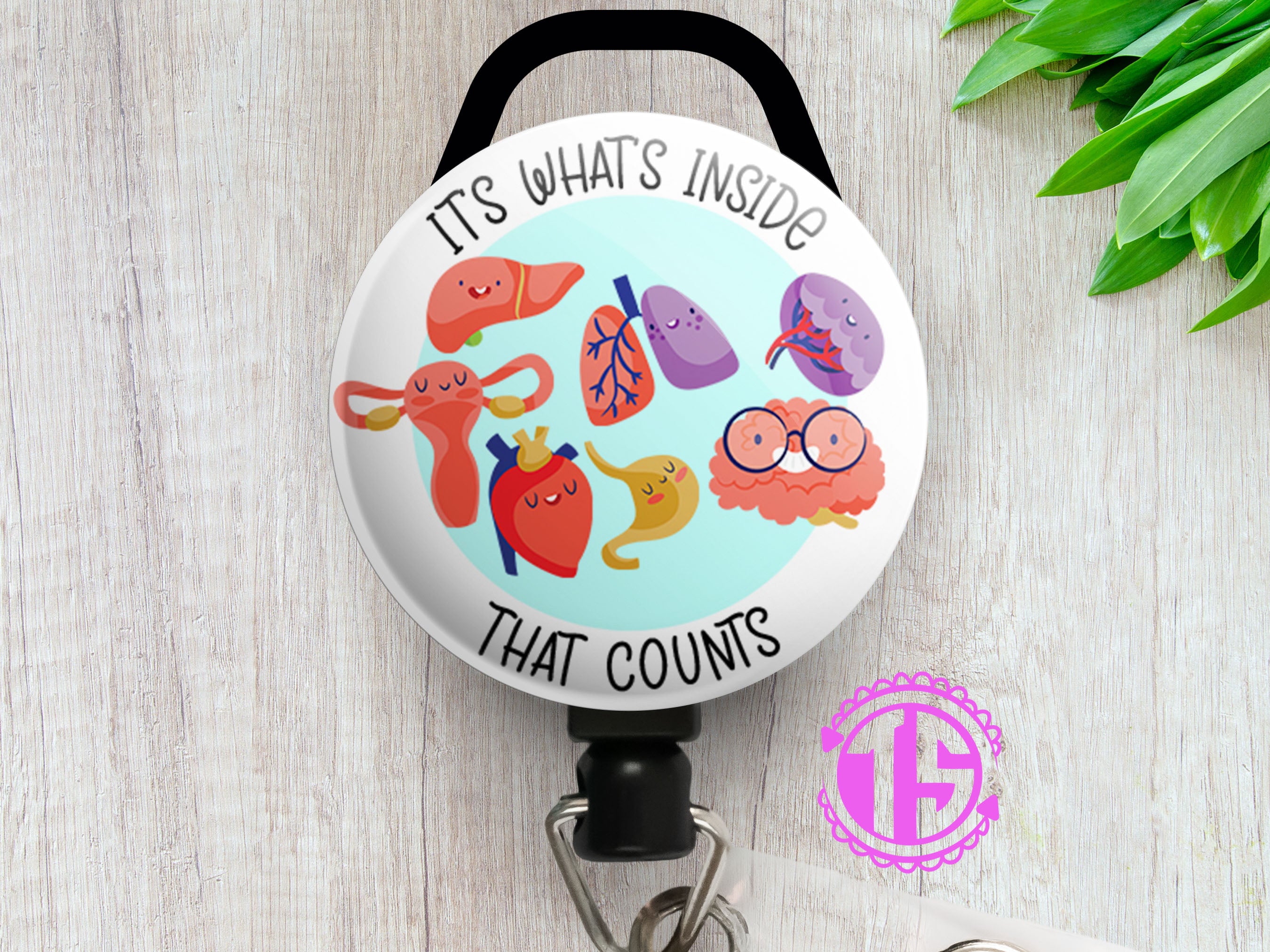 What's Inside That Counts Organs Swapfinity Retractable ID Badge Reel -  - Topperswap