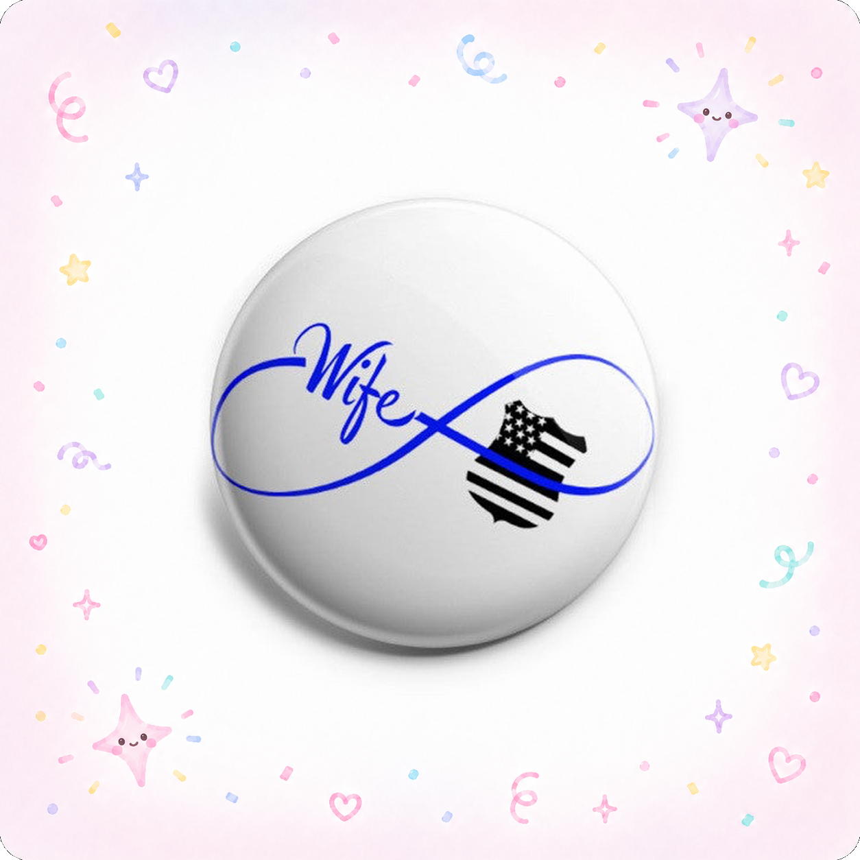 Infinity Thin Blue Line Wife Topper - - Topperswap