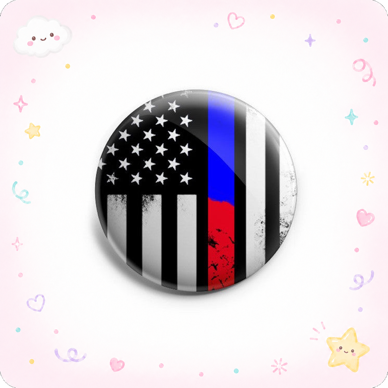 Awesome Thin Blue & Red Line Topper - - Topperswap