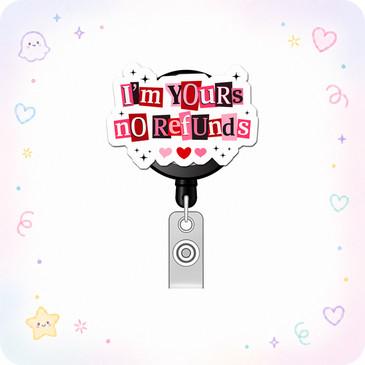 Love Contract Legend Pop Topper Swapfinity Retractable ID Badge Reel - - Topperswap