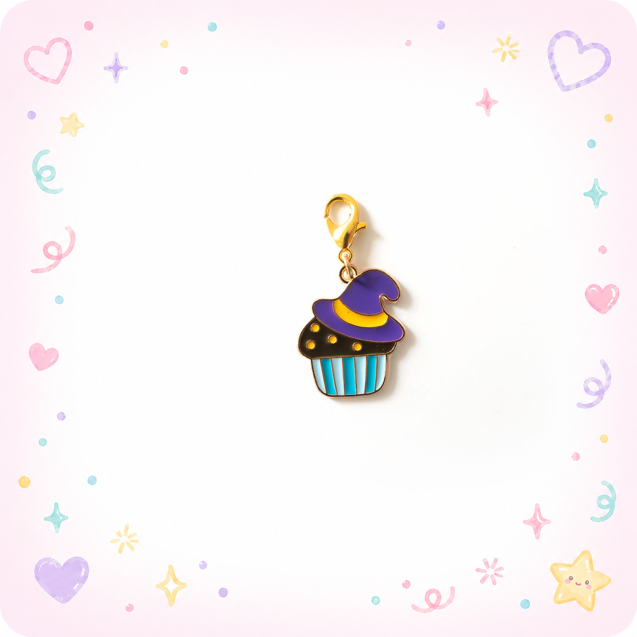 Witchy Cupcake Charm Swapfinity Badge Reel Add-on - - Topperswap