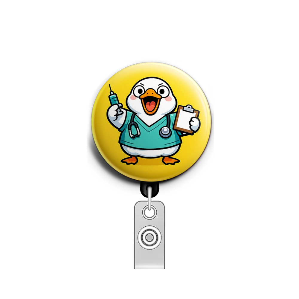 Quirky Quack Swapfinity Retractable ID Badge Reel - - Topperswap