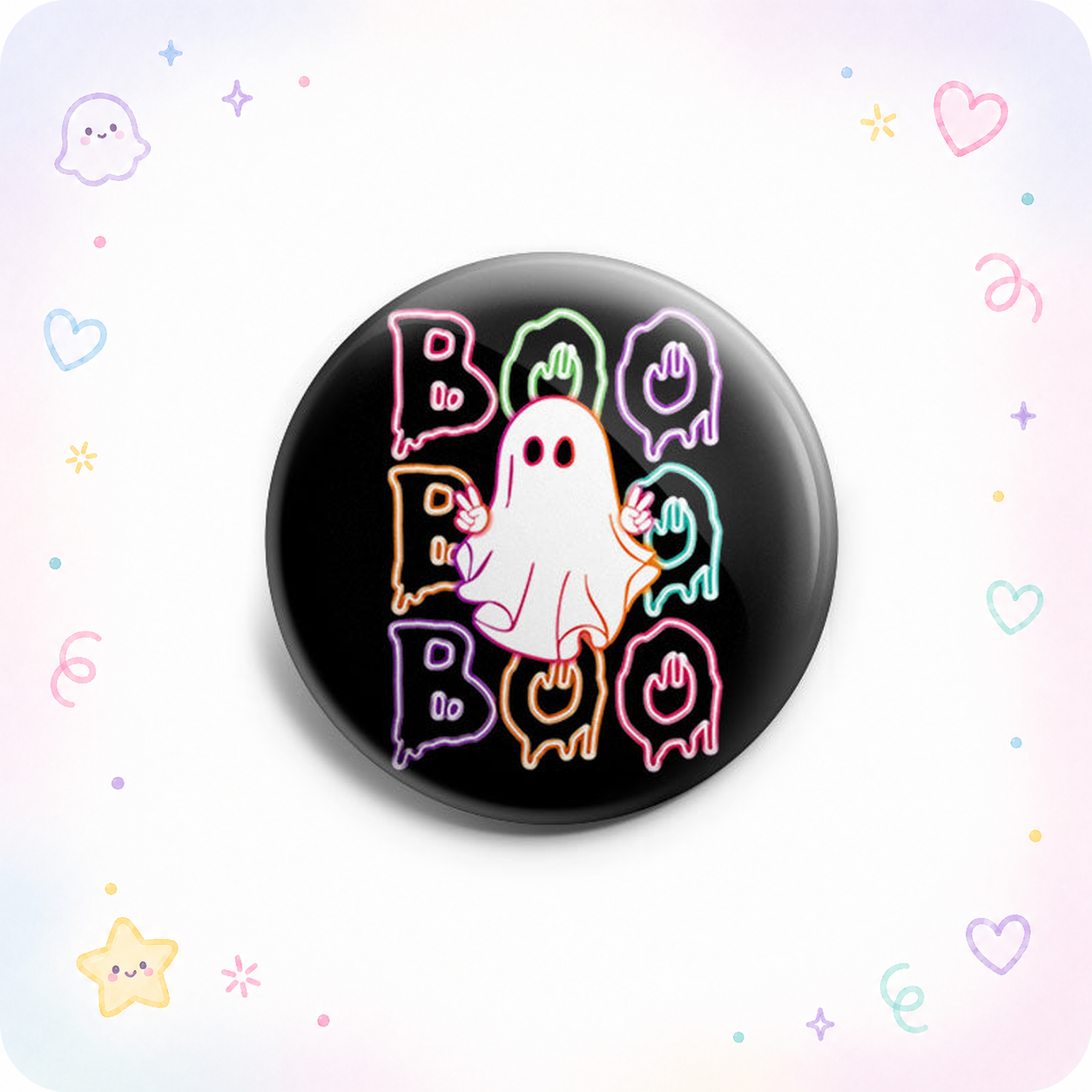 Neon Boo-tastic Ghost Topper - - Topperswap