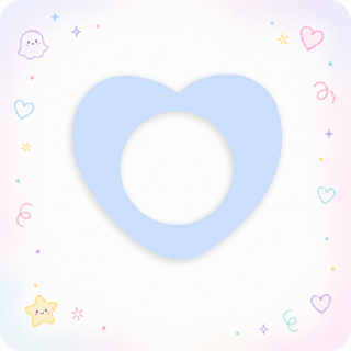 Pastel Blue Heart Swapfinity Swapper Frame