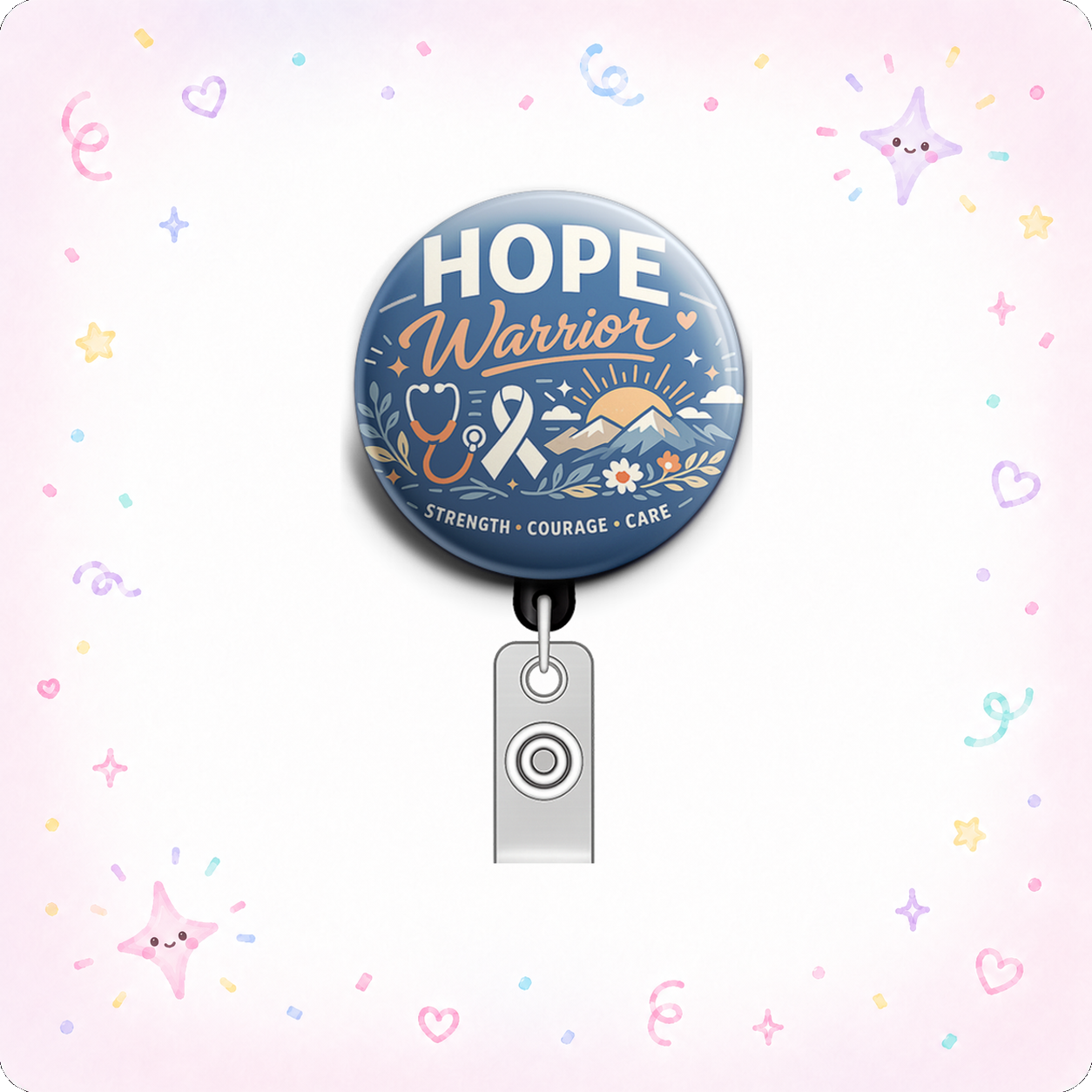 Hope Warrior Swapfinity Retractable ID Badge Reel - - Topperswap