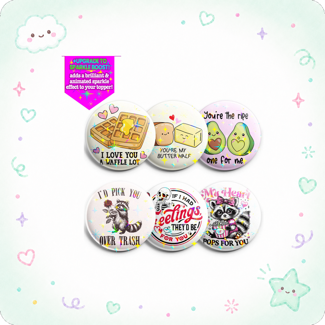 Lovable Critters Topper 6-Pack (Save 15%) - - Topperswap
