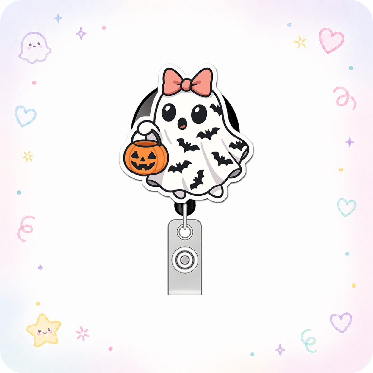 Boo-tiful Meeting Maven Pop Topper Swapfinity Retractable ID Badge Reel - - Topperswap