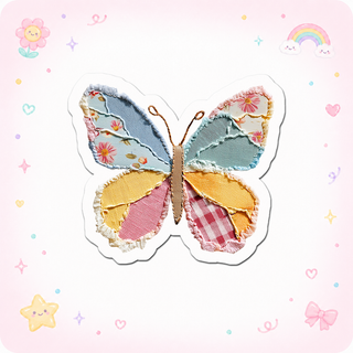 Patchwork Flutter Guru Sticker