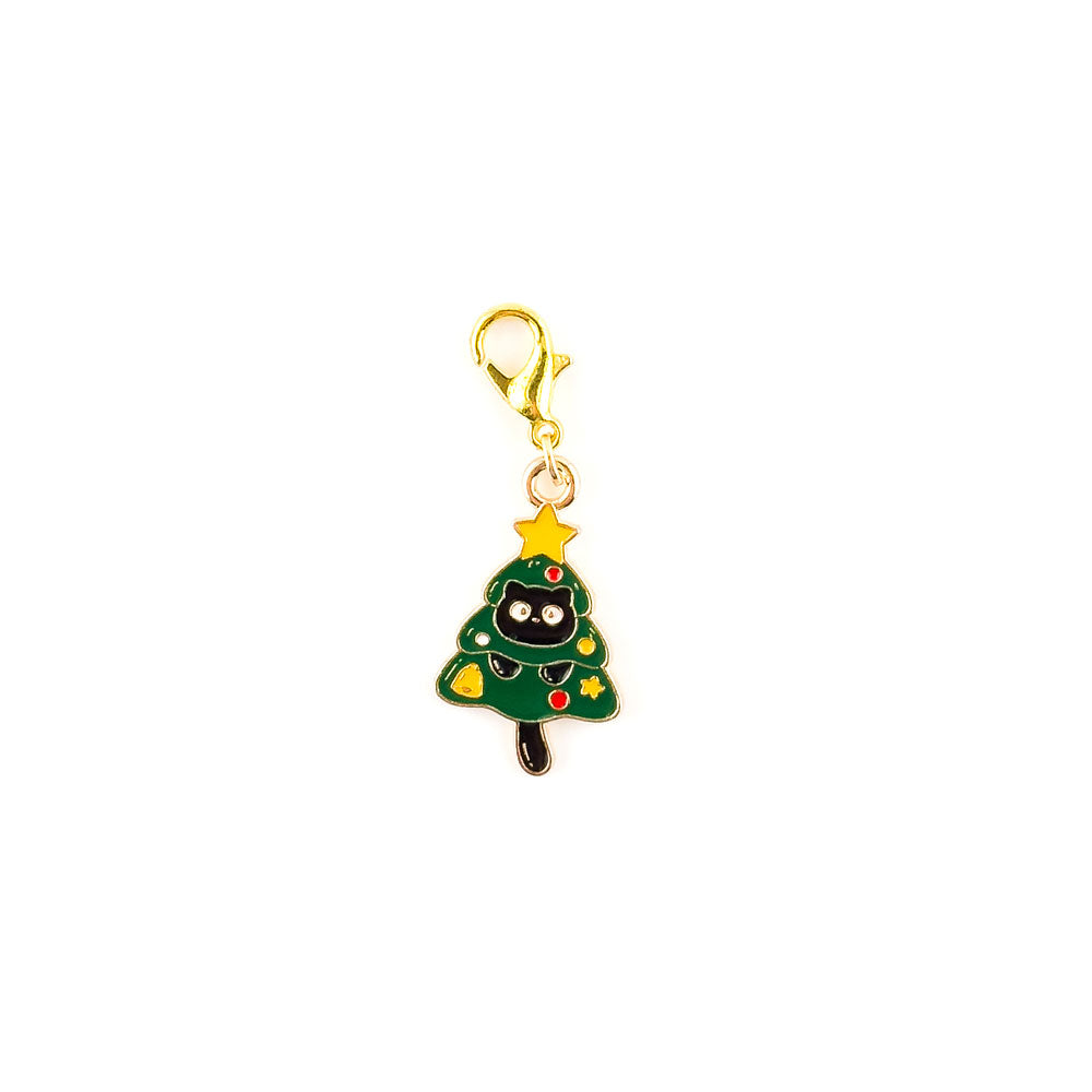 Festive Christmas Tree Kitty Charm Swapfinity Badge Reel Add-on -  - Topperswap