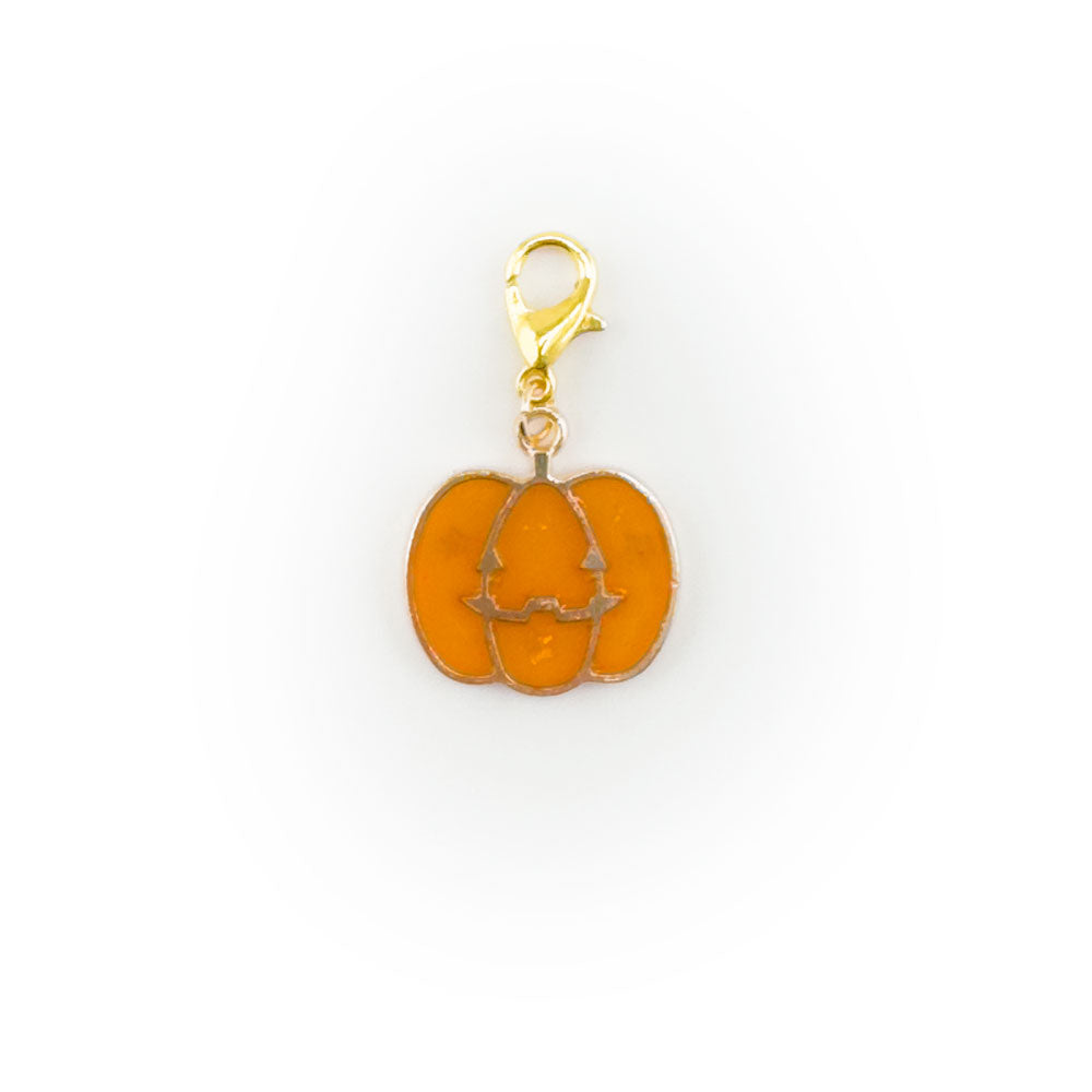 Golden Glow Jack-O-Lantern Charm Swapfinity Badge Reel Add-on -  - Topperswap