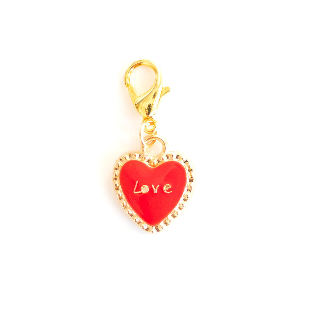 Love Heart Charm Swapfinity Badge Reel Add-on - Topperswap