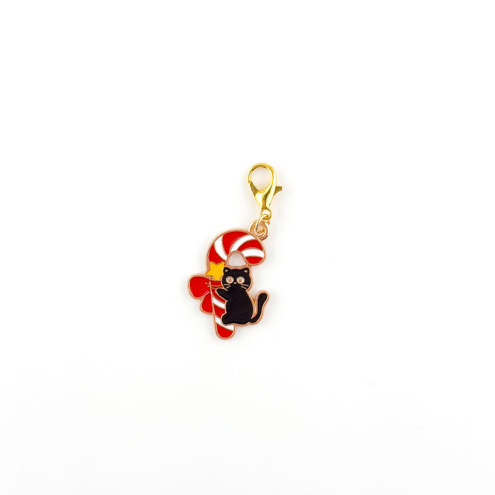 Candy Cane Kitty Charm Swapfinity Badge Reel Add-on -  - Topperswap