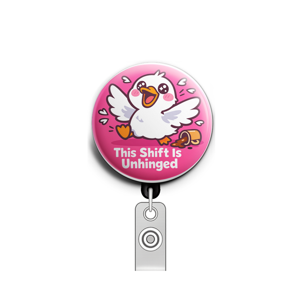 This Shift is Unhinged Swapfinity Retractable ID Badge Reel - - Topperswap