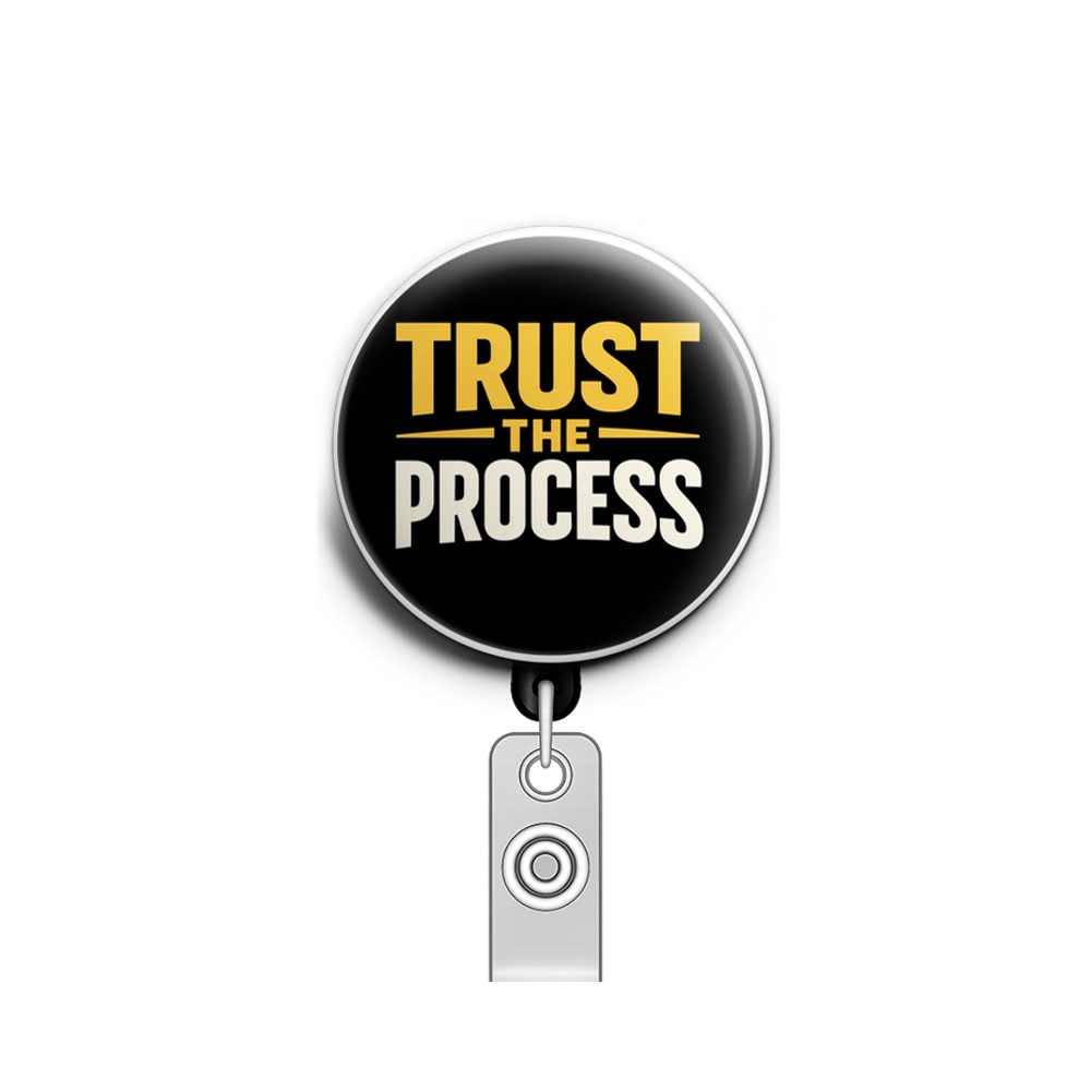 Trust The Process Swapfinity Retractable ID Badge Reel - - Topperswap