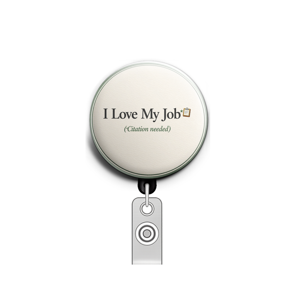 I Love My Job* 📝 (*citation needed) Swapfinity Retractable ID Badge Reel - - Topperswap