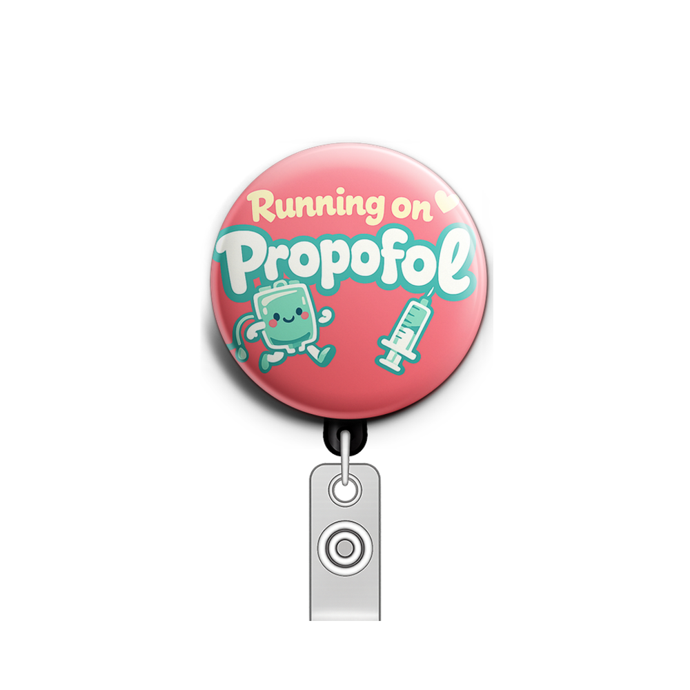 Running on Propofol Swapfinity Retractable ID Badge Reel - - Topperswap