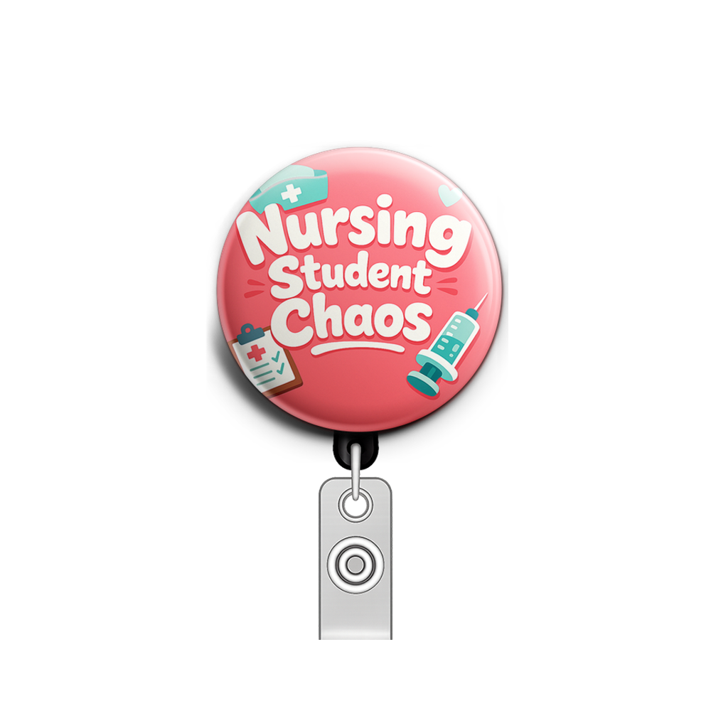 Nursing Student Chaos Swapfinity Retractable ID Badge Reel - - Topperswap