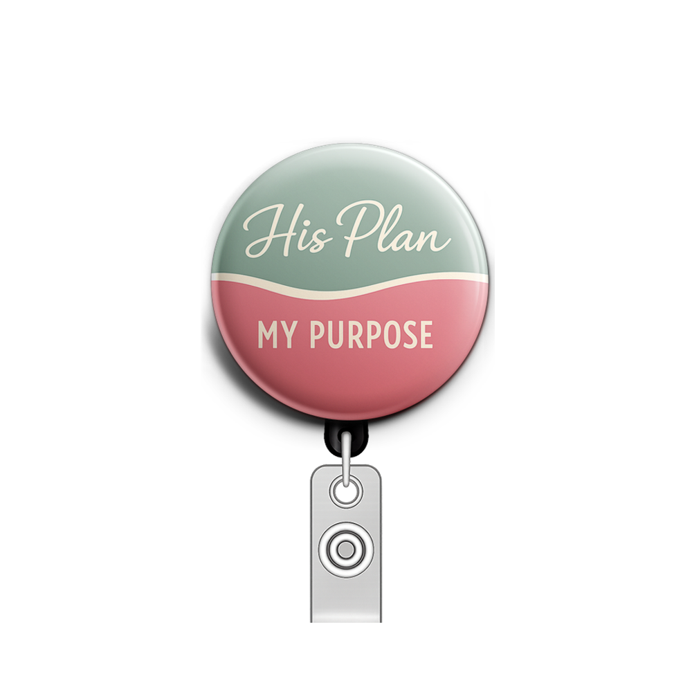 His Plan, My Purpose Swapfinity Retractable ID Badge Reel - - Topperswap