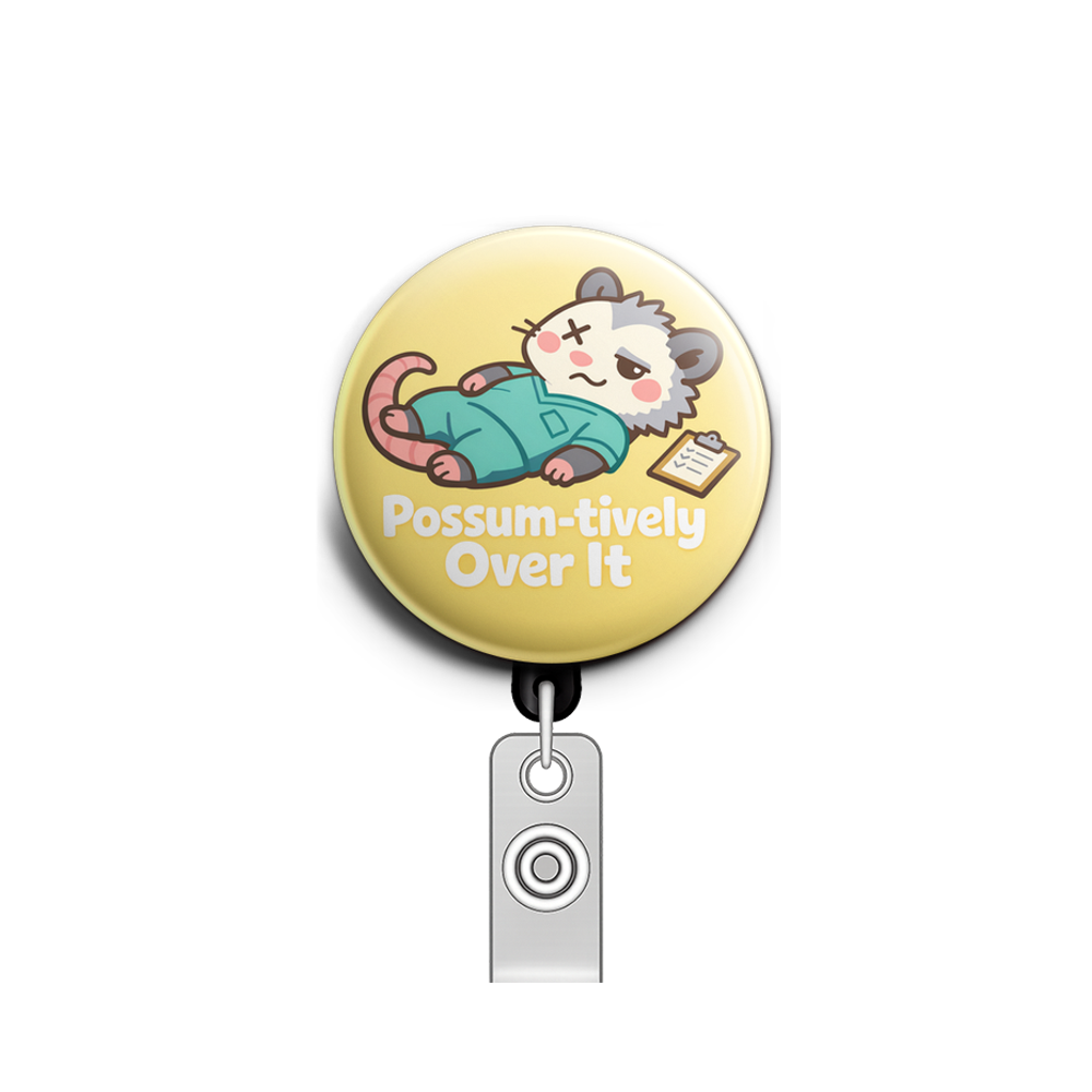 Possum-tively Over It Swapfinity Retractable ID Badge Reel - - Topperswap