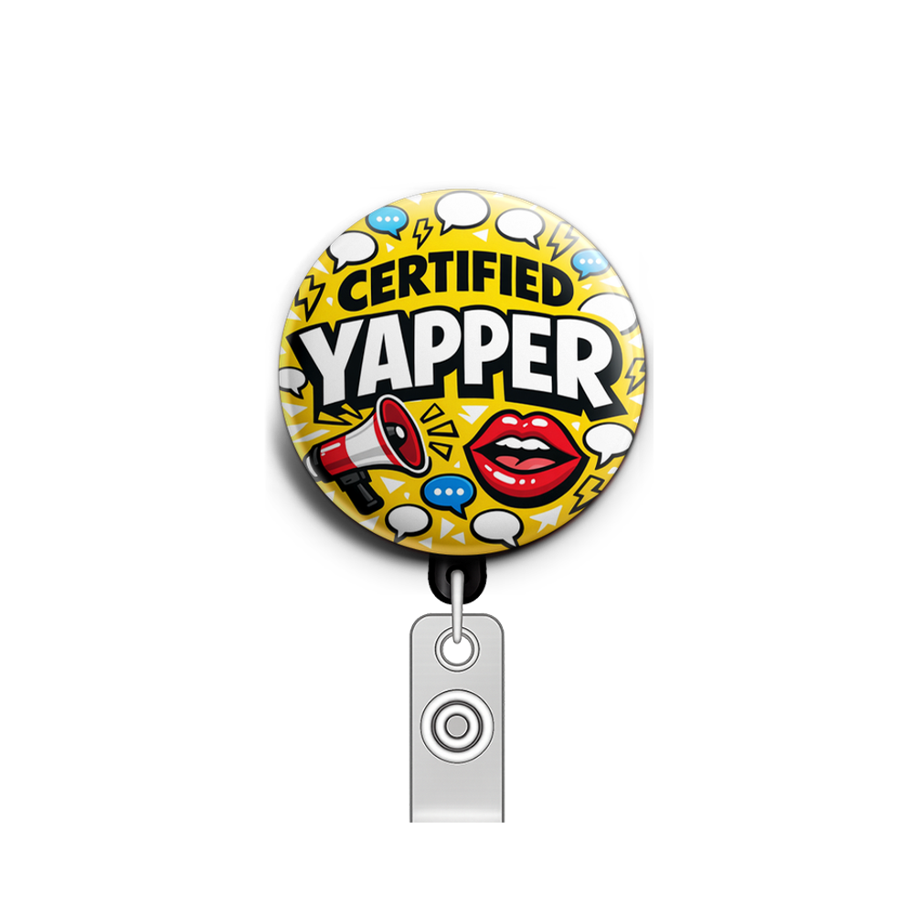 Certified Yapper Swapfinity Retractable ID Badge Reel - - Topperswap