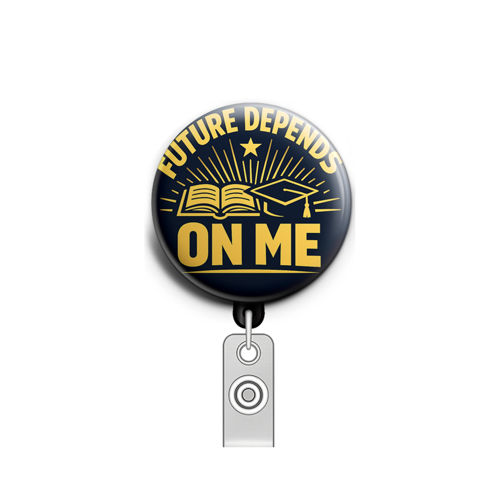 Future Depends On Me Swapfinity Retractable ID Badge Reel - - Topperswap