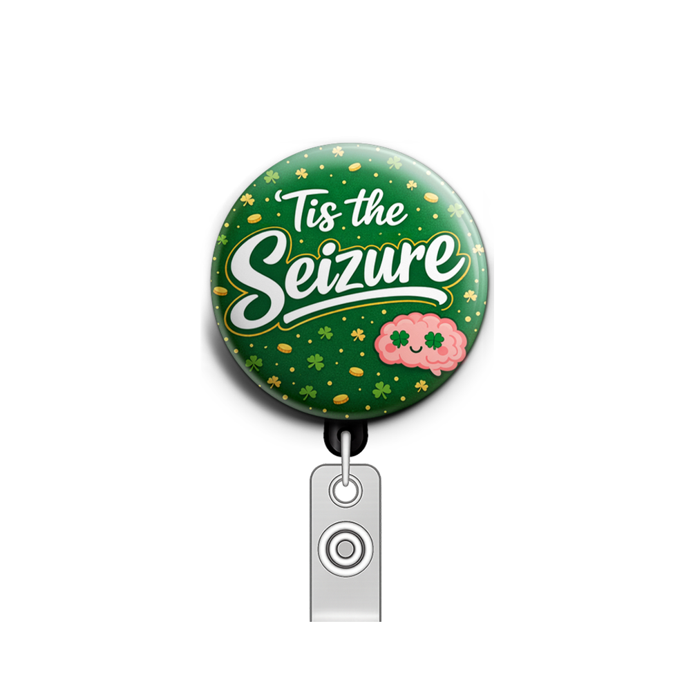 Tis the Seizure Swapfinity Retractable ID Badge Reel - - Topperswap
