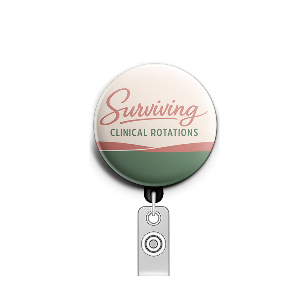 Surviving Clinical Rotations Swapfinity Retractable ID Badge Reel - - Topperswap